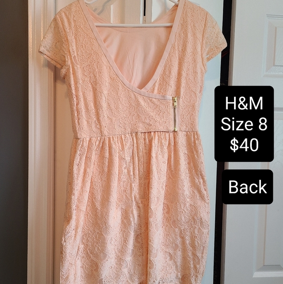 Peach H & M Dress, Size 8 - Picture 2 of 2